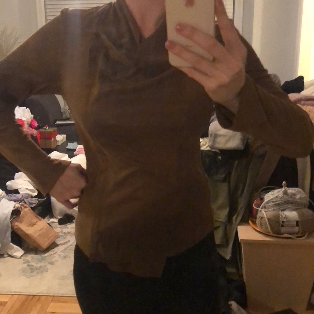 Beige suede coat